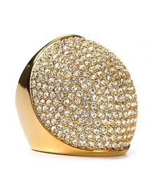 MICHAEL Kors' pavé-encrusted dome ring adds high-impact sparkle. Slip on this glitzy extra to work a polished streak.