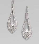 EXCLUSIVELY AT SAKS.COM. A sensuously curved open marquis of pavé crystals has a faceted cubic zirconia as its shimmering centerpiece.Cubic zirconia and crystal Rhodium plated Drop, about 2¼ Post-and-hinge back Imported