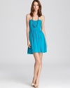 Channel sweet femininity in this ERIN by Erin Fetherston strapless dress, featuring a pleated bust and exposed back zip.