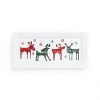 Perfect for holiday entertaining, this charming reindeer-accented platter is festive and fun.