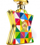 Bond No. 9 New York. Inspired by New York's most vibrant arts-and-style intersection. The scent is an intoxicating, fresh spring floral that starts out with a bold and seductive freesia-poppy-violet leaf composition, and then simmers down into the smooth, steady notes of teakwood and musk. It's reminiscent of downtown with a lot of grace.