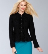 Work peplum into your wardrobe with this pretty lace jacket from INC. Perfect with a pencil skirt!