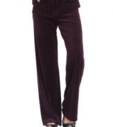 Relax in style with Jones New York Signature's petite velour lounge pants. Check out the matching jacket to make a cozy set.