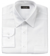 Add some subtle texture to your weekday routine with this handsome herringbone dress shirt from Tasso Elba.