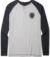 Join Sean John's team of style with this sporty henley.