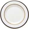 Kate Spade and Lenox join together to bring ease, elegance and understated wit to the table. Library Lane, a pattern banded with stripes, can be dressed up by mixing in the accent plate that is rimmed in navy with gold dots.