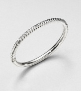 From the Thoroughbred Collection. An iconic cable design in sleek sterling silver with an engraved logo detail. Sterling silverDiameter, about 2.25Slip-on styleImported 