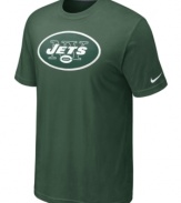 Go big! Display your love for the New York Jets loud and proud in this oversized-logo t-shirt from Nike.