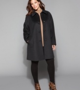 Jones New York's plus size coat is ultra-versatile for all of your cold weather wear. Dressed up or down, this jacket never goes out of style. (Clearance)