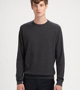 A modern must-have in soft merino wool with a textural popcorn knit and fitted ribbed details.Ribbed crewneckLong sleeves with ribbed cuffsRibbed hemMerino woolHand wash or dry cleanImported