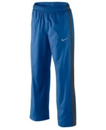 He'll be prepped for fierce competition - or fierce cold - with these fleece performance pants from Nike.