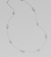 EXCLUSIVELY AT SAKS. A delicate style with dazzling crystal accented stations for an exquisite design. CrystalsRhodium plated brassLength, about 36Lobster clasp closureImported 