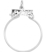 Keep all your favorite charms in place. This polished charm holder features a cut-out, Memories design in 14k white gold. Chain not included. Approximate length: 1-2/5 inches. Approximate width: 1 inch.