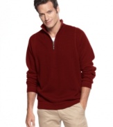 With its reversible design, buying this Tommy Bahama pullover is like getting two great sweatshirts for the price of one.