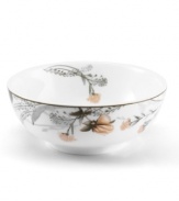 Featuring a subtle pattern of delicately shaded flowers and leaves, Mikasa Cheateau Garden collection has the feel of an antique, hand-tinted black and white image. Made of microwave and dishwasher safe porcelain, you will want to use the bowl for cold cereal to hot soup, and everything in between.