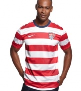 Root for the home team. Support your favorite soccer stars with this USA home replica jersey featuring Dri-Release fabric from Nike.