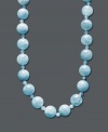 Splash your neckline with pale blue color. Effy Collection's beaded necklace features milky aqua beads (12 mm and 4 mm) set in 14k gold. Approximate length: 18 inches.