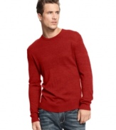 Dress to casual perfection in this understated, yet multi-faceted long sleeve sweater from INC International Concepts.