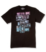 Turn it up! Give a nod to old-school sounds with this graphic t-shirt from Ecko Unlimited.