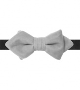 Keep it skinny for super-sized impact with this velveteen bow tie from Countess Mara.