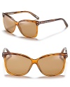 Two popular silhouettes, wayfarer and cat eye, are combined for the coolest sunglasses in town.