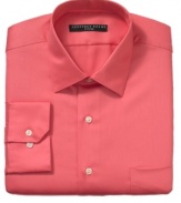 Try a new hue on for size. This saturated dress shirt from Geoffrey Beene enlivens any suit.