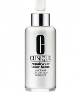 Potent serum gives every skin a second chance against lines, wrinkles, sun damage. In 4 weeks, see obvious reduction in lines, wrinkles, improved texture. At 12 weeks, the visible wrinkle-reducing power is remarkably close to a dermatological laser procedure. 63%, to be exact. Different commitment, different results. And yet impressive results guaranteed. Apply 3 to 4 drops twice a day to face and around eyes. For all Skin Types. Partner with any of Clinique's de-aging solutions. 