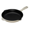 Turn out restaurant-caliber frittatas and gold-star gravies. This skillet has a cast iron exterior for uniform heating, and a black enamel interior that seals in juices. Dual pour spouts accommodate right- or left-handers.