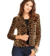 An leopard print adds fierce flair to this Lucky Brand Jeans blazer, perfect for adding a pop of pattern to your fall look!