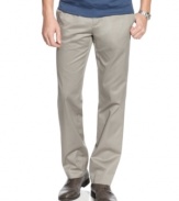 Cut in a modern slim-fit, these pants from Calvin Klein upgrade your casual Friday style.