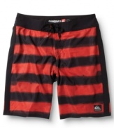 Go bold at the beach. These board shorts from Quiksilver are ready to hit the sand and surf.