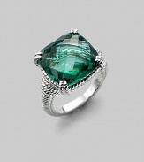 From the Giftables Collection. A brilliant green quartz stone in a four-prong sterling silver setting.Green quartz Sterling silver Width, about ½ Imported Additional Information Women's Ring Size Guide 