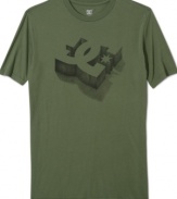 Living in the 3-D world. Get a new perspective with this cool graphic tee from DC Shoes.