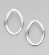 From the Scultura Collection. Sleek, wavy, open ovals in sleek sterling silver. Sterling silverDrop, about 2¼Hook backImported 