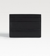 Superior leather craftsmanship in a slim-line design that fits easily into a jacket pocket. Debossed logo accent Four credit card slots 4W X 3H Made in Italy 