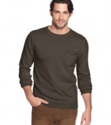 You'll have easy, casual style in your front pocket with this sweater from Marc New York.