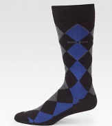 Classic argyle pattern is embroidered in a soft cotton blend with signature logo detail.Mid-calf height42% cotton/28% polyamide/28% modal/2% elastaneMachine washImported