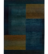 Dominated by soothing shades of blue, this Sphinx area rug utilizes cool blocks of textured color to deliver modern style to any home. Made from soft polypropylene for superb durability.