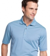 With this moisture-wicking polo from Izod to keep you cool and dry, the only thing you'll have to worry about on the course will be your game.