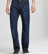 7 For All Mankind Austyn Straight Leg Jeans in Swedish Blue Wash