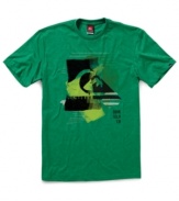 A rad wave graphic and Quiksilver logo give this tee its west coast style.