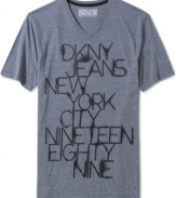 Throwback in style with this classic DKNY Jeans tee.