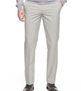 Modernize your business look with these slim-fit pants from Calvin Klein.