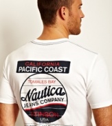 We've got your back. This graphic t-shirt from Nautica ups your casual style rep.