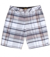 Step out in sweet summer style with these striped board shorts from O'Neill.