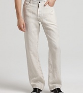 John Varvatos Star USA Garment Dyed Linen Slim Fit Pants