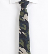 EXCLUSIVELY AT SAKS. Cool camo design adds a contemporary feel to this dress standard, hand tailored from a luxurious wool-silk blend.90% wool/10% silkDry cleanMade in USA