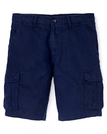 BOSS Black Crew Linen Shorts