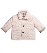 Baby's first Burberry. This quilted jacket features classic styling in miniature.