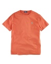 An essential short-sleeved tee is rendered in soft, washed cotton jersey.